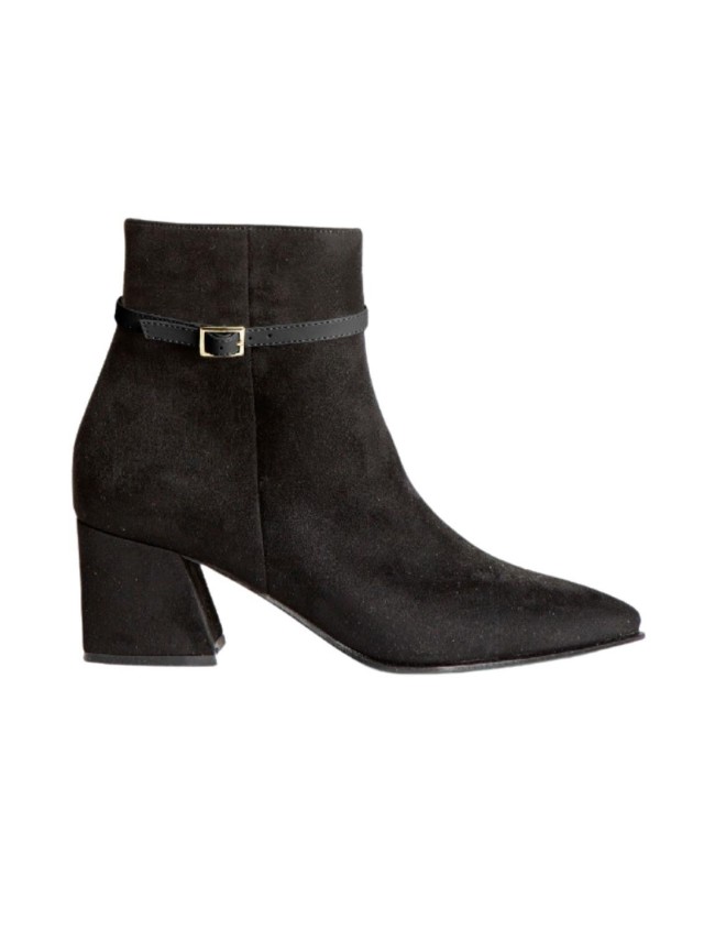 Botas tacon Corina Hebilla negro m4900