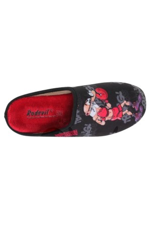 zapatillas de casa abiertas cuque negro 582