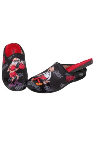 zapatillas de casa abiertas cuque negro 582
