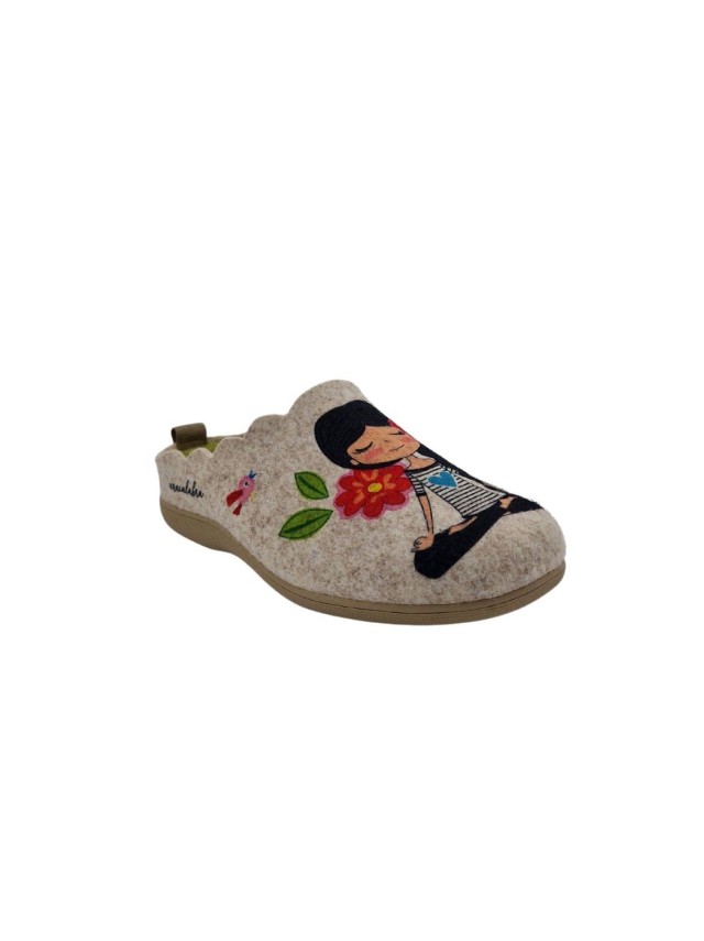 zapatillas casa abiertas cuque beige...