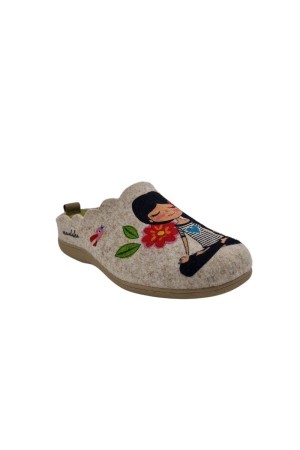 zapatillas casa abiertas cuque beige 5516
