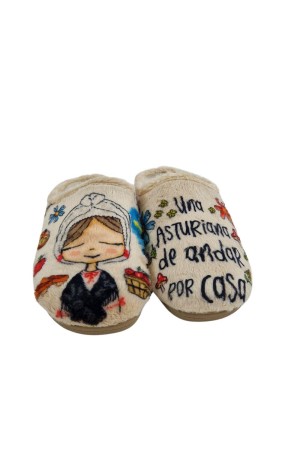 zapatillas casa abiertas cuque crudo 55025