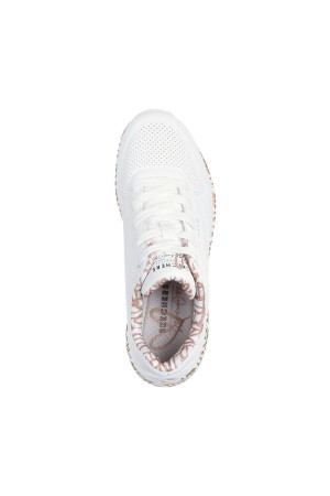 Deportivos casual Mujer Uno blanco oro 155506