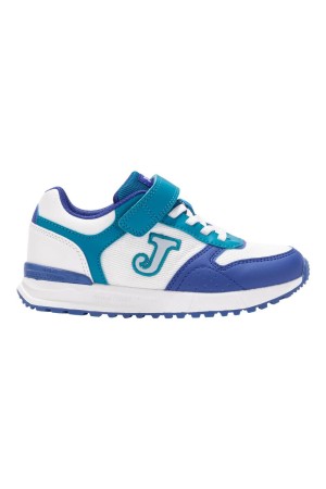 deportivo casual niños joma blanco petroleo tornado jr 2517