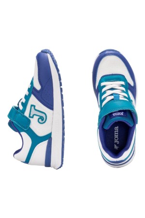 deportivo casual niños joma blanco petroleo tornado jr 2517