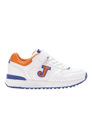 deportivos casual niños joma blanco naranja tornado jr 2508