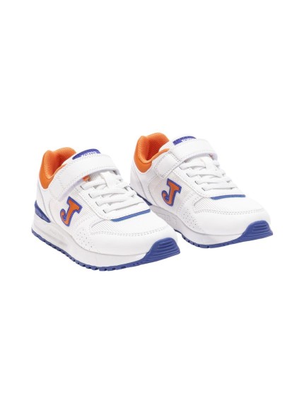deportivos casual niños joma blanco naranja tornado jr 2508 2