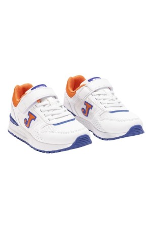 deportivos casual niños joma blanco naranja tornado jr 2508