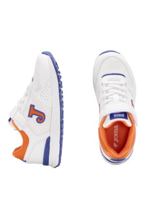 deportivos casual niños joma blanco naranja tornado jr 2508
