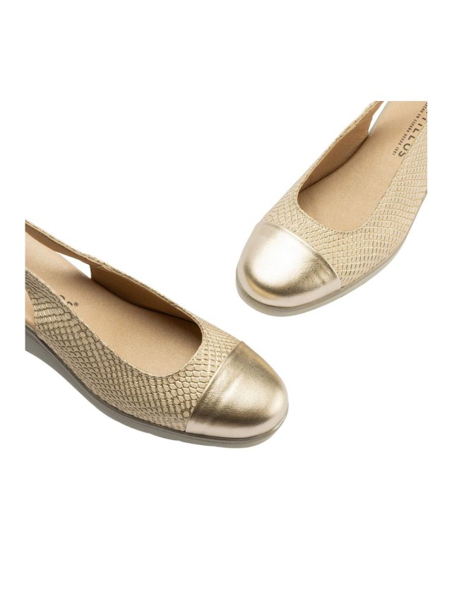 Zapatos de salon Mujer Pitillos oro...