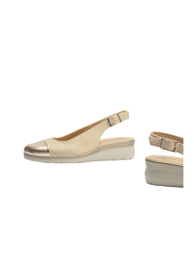Zapatos de salon Mujer Pitillos oro...