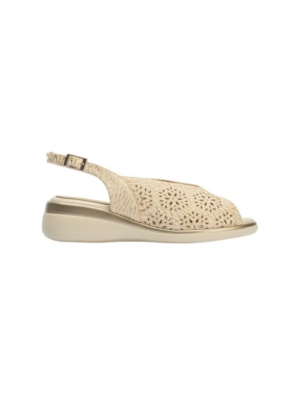 Sandalias cuña Mujer Pitillos oro       10342