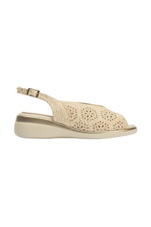 Sandalias cuña Mujer Pitillos oro       10342