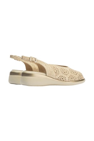 Sandalias cuña Mujer Pitillos oro       10342