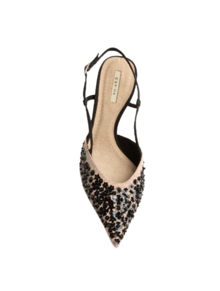 Zapatos de vestir Corina nude-negro m5256 2