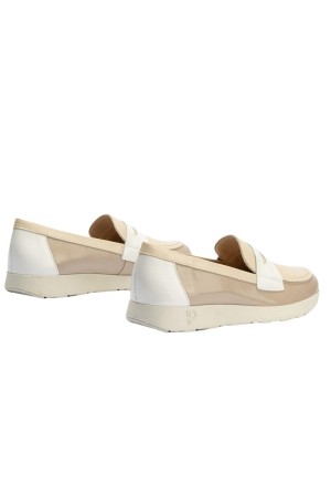 Mocasines Mujer Pitillos charol piedra 10420