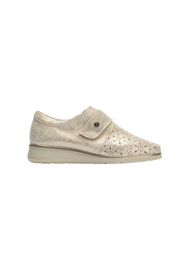 Zapatos cuña Mujer Pitillos oro 10333
