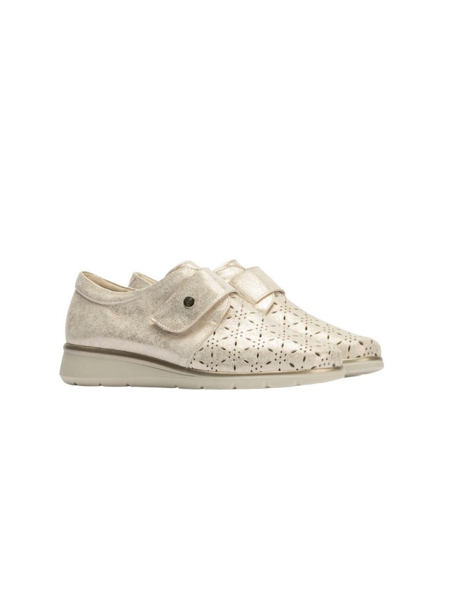 Zapatos cuña Mujer Pitillos oro 10333