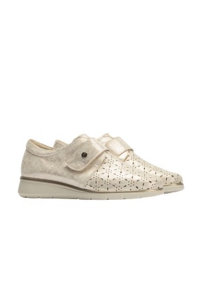 Zapatos cuña Mujer Pitillos oro 10333
