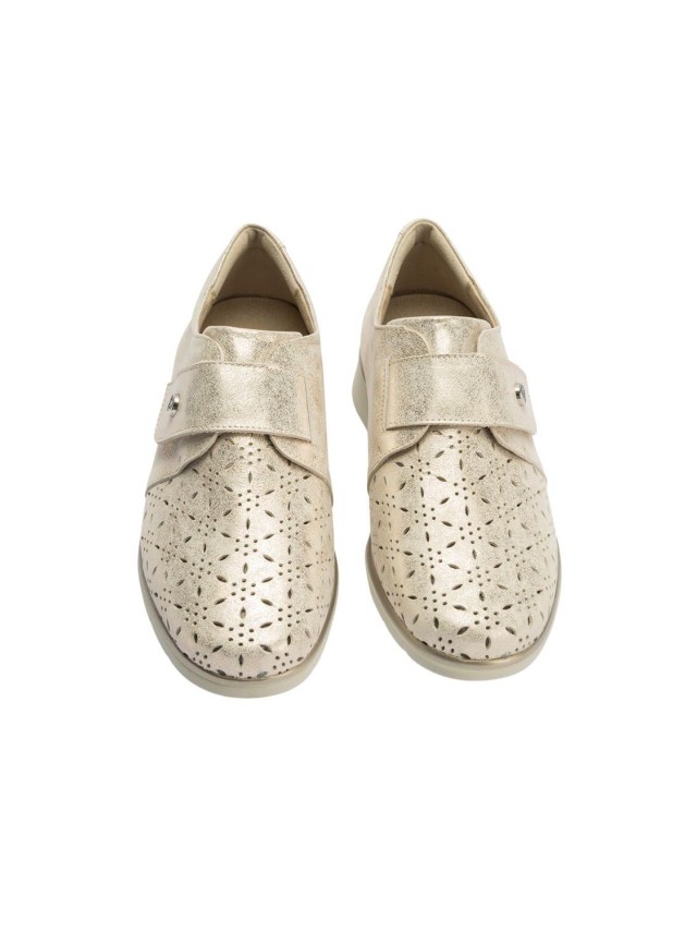Zapatos cuña Mujer Pitillos oro 10333