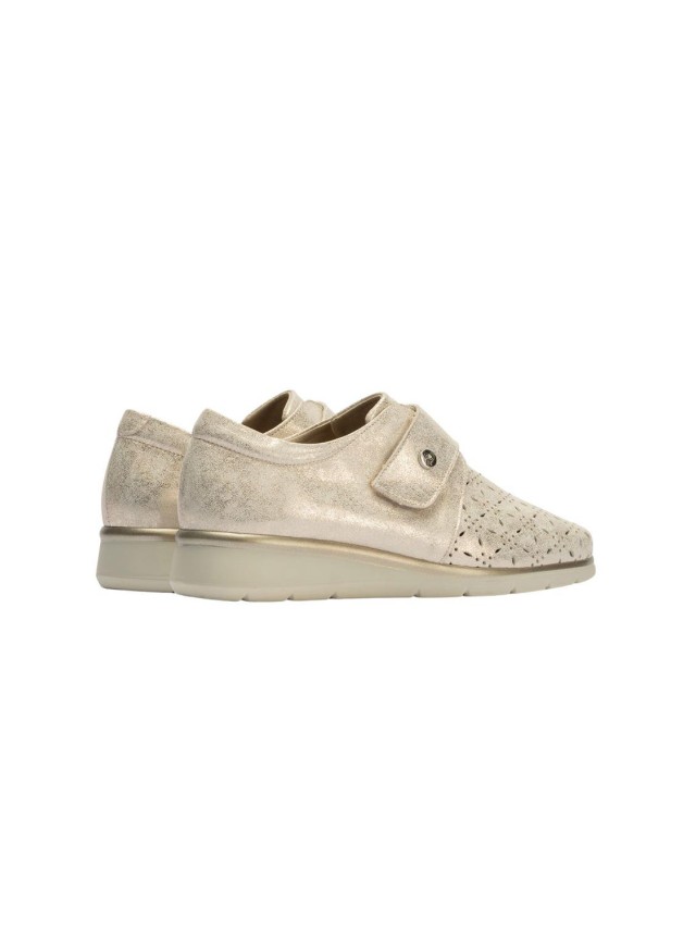 Zapatos cuña Mujer Pitillos oro 10333