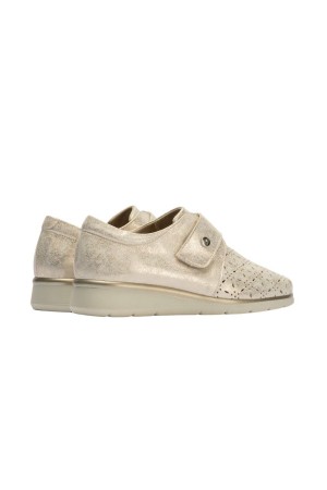 Zapatos cuña Mujer Pitillos oro 10333