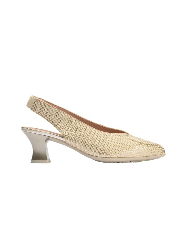 Zapatos de salon Mujer Pitillos oro...