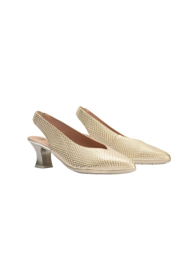Zapatos de salon Mujer Pitillos oro...