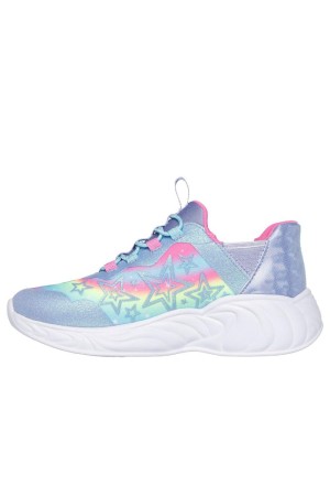 Deportivos luces niños Skechers slip ins unicorn lila 302296l