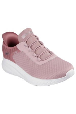 Deportivos Fitness Mujer Skechers Slip ins Bob sport Squad rosa 117504