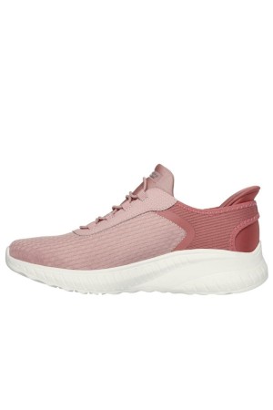 Deportivos Fitness Mujer Skechers Slip ins Bob sport Squad rosa 117504