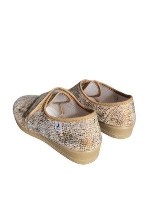 Alpargatas Lona Mujer Fantasia Velcro beige 2355