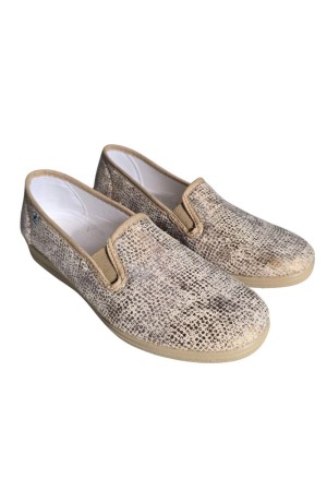 Alpapargatas lonas Mujer Javer Fantasia beige 2354