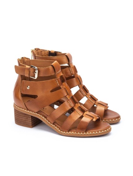 SANDALIAS TACON MUJER PIKOLINOS BLANES BRANDY W3H-1823 2