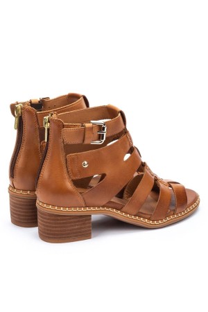 SANDALIAS TACON MUJER PIKOLINOS BLANES BRANDY W3H-1823