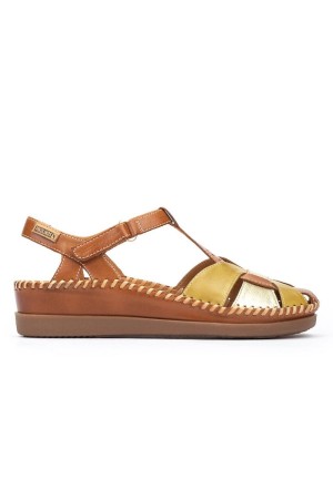 sandalias cuña mujer Pikolinos cadaques brandy w8k-0847c1