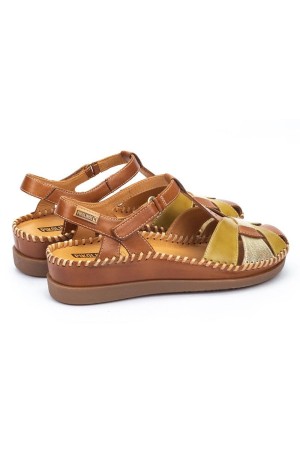 sandalias cuña mujer Pikolinos cadaques brandy w8k-0847c1