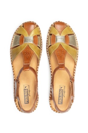 sandalias cuña mujer Pikolinos cadaques brandy w8k-0847c1
