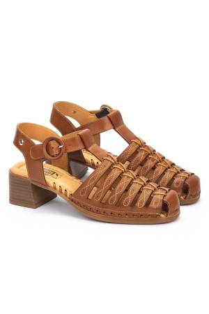 sandalias tacon mujer pikolinos romana brandy w9g-1577