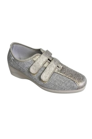 Alpargatas lona Mujer Cosdam dos velcro beige 2513