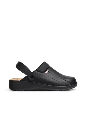 unisex zuecos de trabajo dian negro mar picado