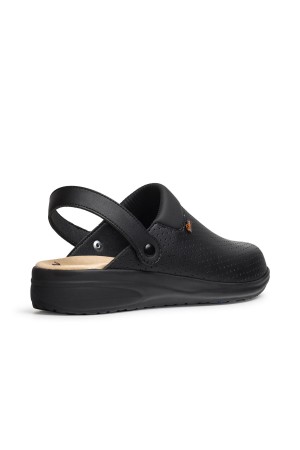 unisex zuecos de trabajo dian negro mar picado