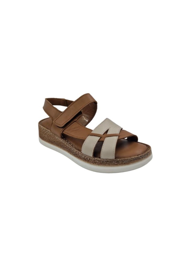 sandalias planas 48horas cuero-beige...