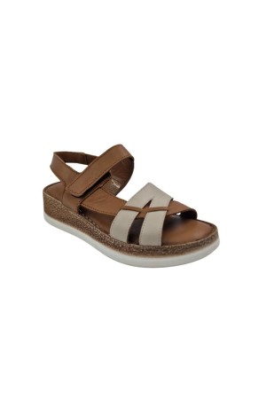 sandalias planas 48horas cuero-beige 512403