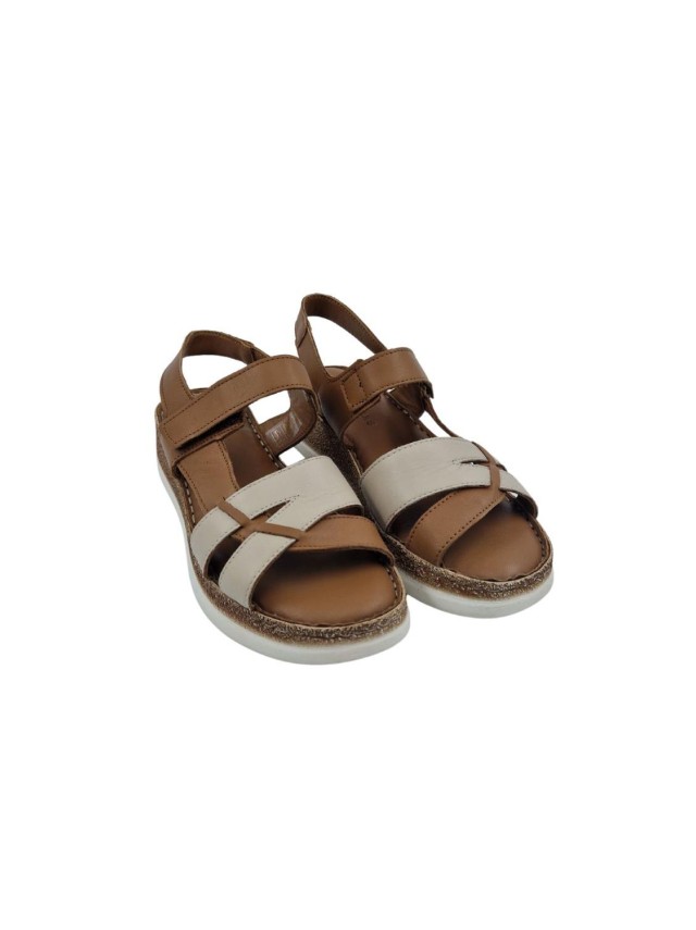 sandalias planas 48horas cuero-beige...
