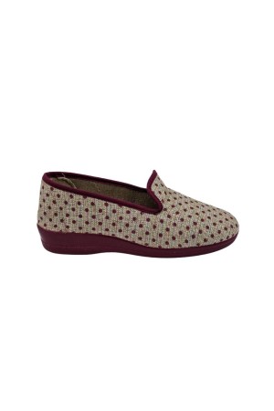 Zapatillas cerradas mujer natalia lunares burdeos 516