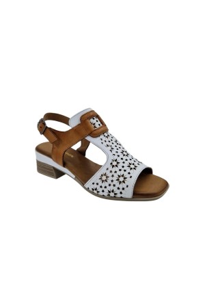 sandalias tacon 48horas blanco-cuero 515804