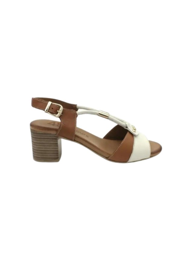 sandalias tacon 48horas crema-cuero...