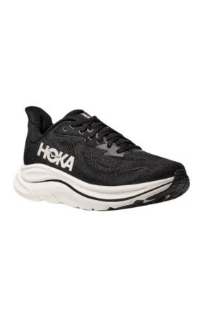 deportivos running hoka ckifton 10 negro-blanco 1162030bwh