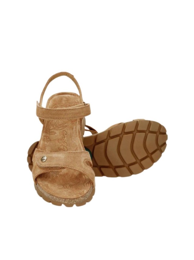 sandalias cuña panama jack cuero...